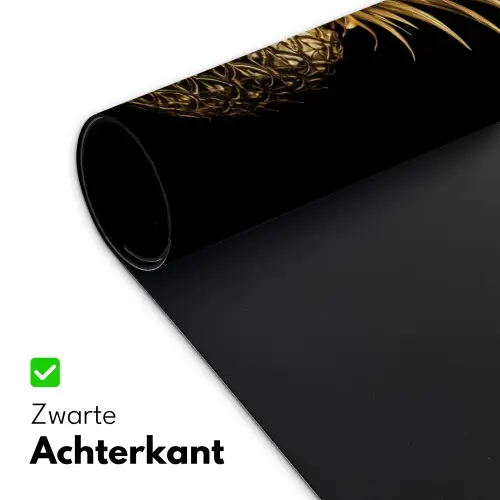 Ananas - Zwart - Goud - Luxe Muismat XXL klein -sfeer2