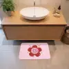 Bloem - Roze - Hartjes Badmat klein -sfeer1