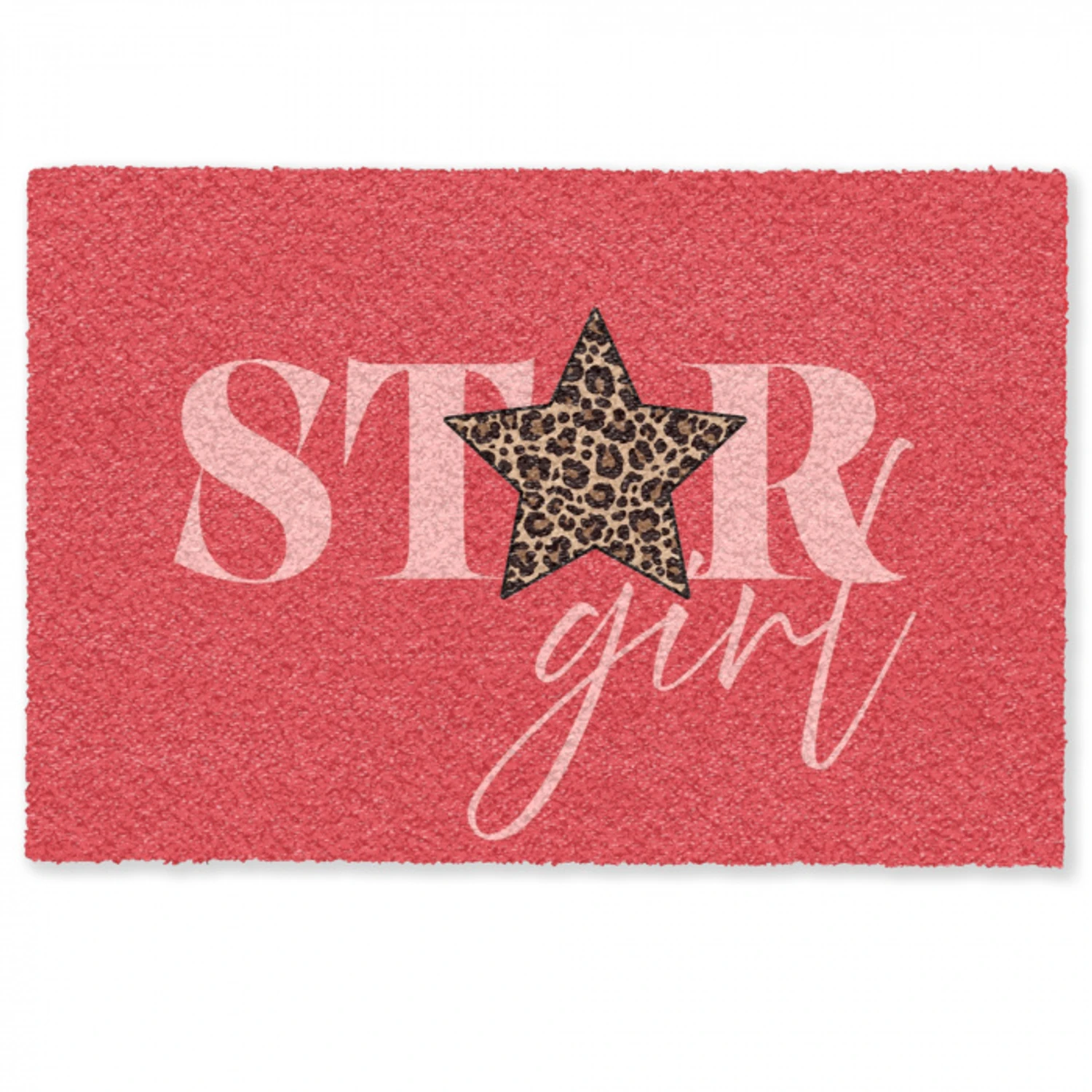Star girl - Rood - Panter - Ster Deurmat klein -zkaufland3d
