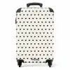 Valentijn hartjes zwart wit NBS - Handbagage koffer - Kinderen Unisex middel -productfoto_recht