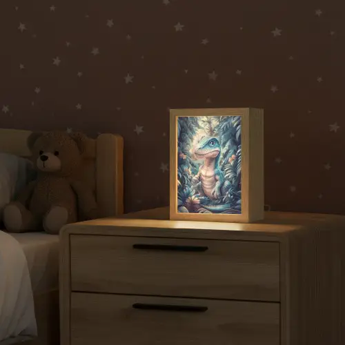 Dino - Jungle - Blauw Light Box met kabel klein -sfeer1_kind