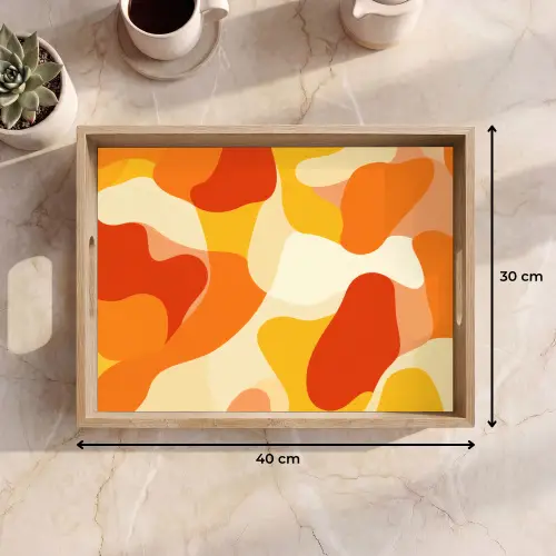 Abstract - Vormen - Oranje Dienblad Rechthoek middel -USP_Formaat