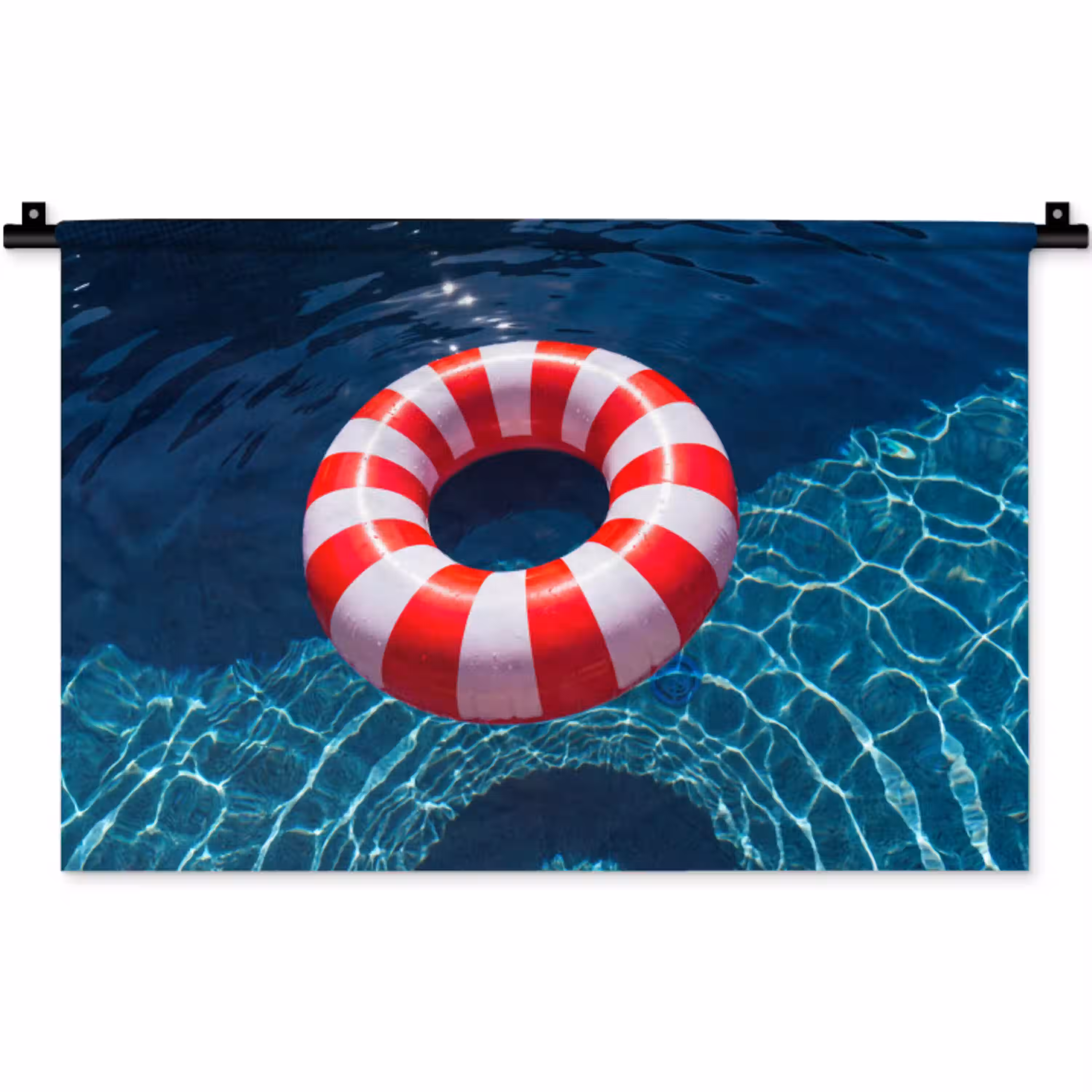 Recreatie - Water - Zomer - Rood - Wit Wandkleed katoen klein -zz3d
