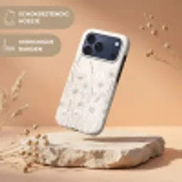 Minimalistisch - Modern - Bloemen - Beige Toughcase MagSafe Apple iPhone 17 Pro Max klein -USP_RandenV_NL