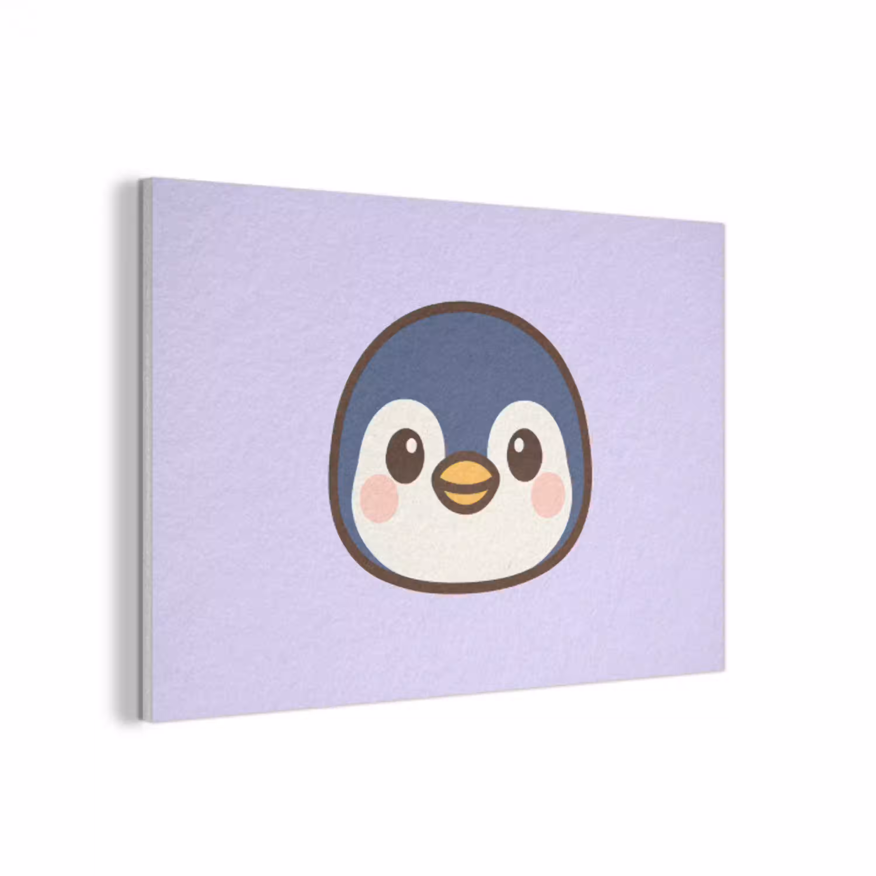 Pinguïn - Paars - Schattig PET vilt middel -3d