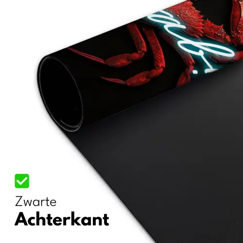 Krab - Rood - Neon - Quote Muismat XXL klein -sfeer2