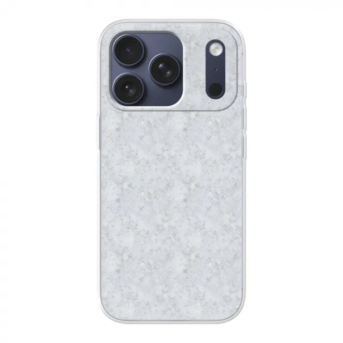 Grijs - Terrazzo-effect - Beton Telefoonhoesje iPhone 17 Pro klein 878 -3d