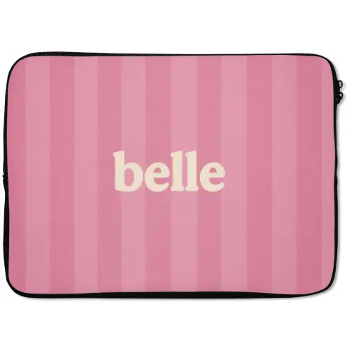 Roze - Gestreept - Belle laptophoes neopreen klein -zkaufland3dotto