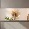 Bloem - Minimalistisch - Groen keuken achterwand 2 middel zz_3dshopping