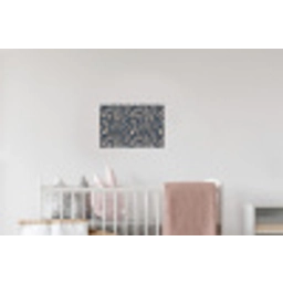 Zebra - Patroon - Blauw - Beige Muursticker klein 286 -kinderkamer