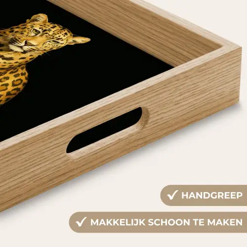 Panter - Realistisch - Bruin Dienblad Rechthoek middel -USP_HandgreepNL