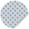 Frans - Citroen - Royaal - Blauw - Geel Wandcirkel behangsticker klein 186 -3d