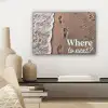 Where to next - Strand - Voetstappen canvas 2cm klein -sfeer6
