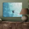 Schildpad - Zee - Blauw - Schittering PET vilt klein -sfeer2