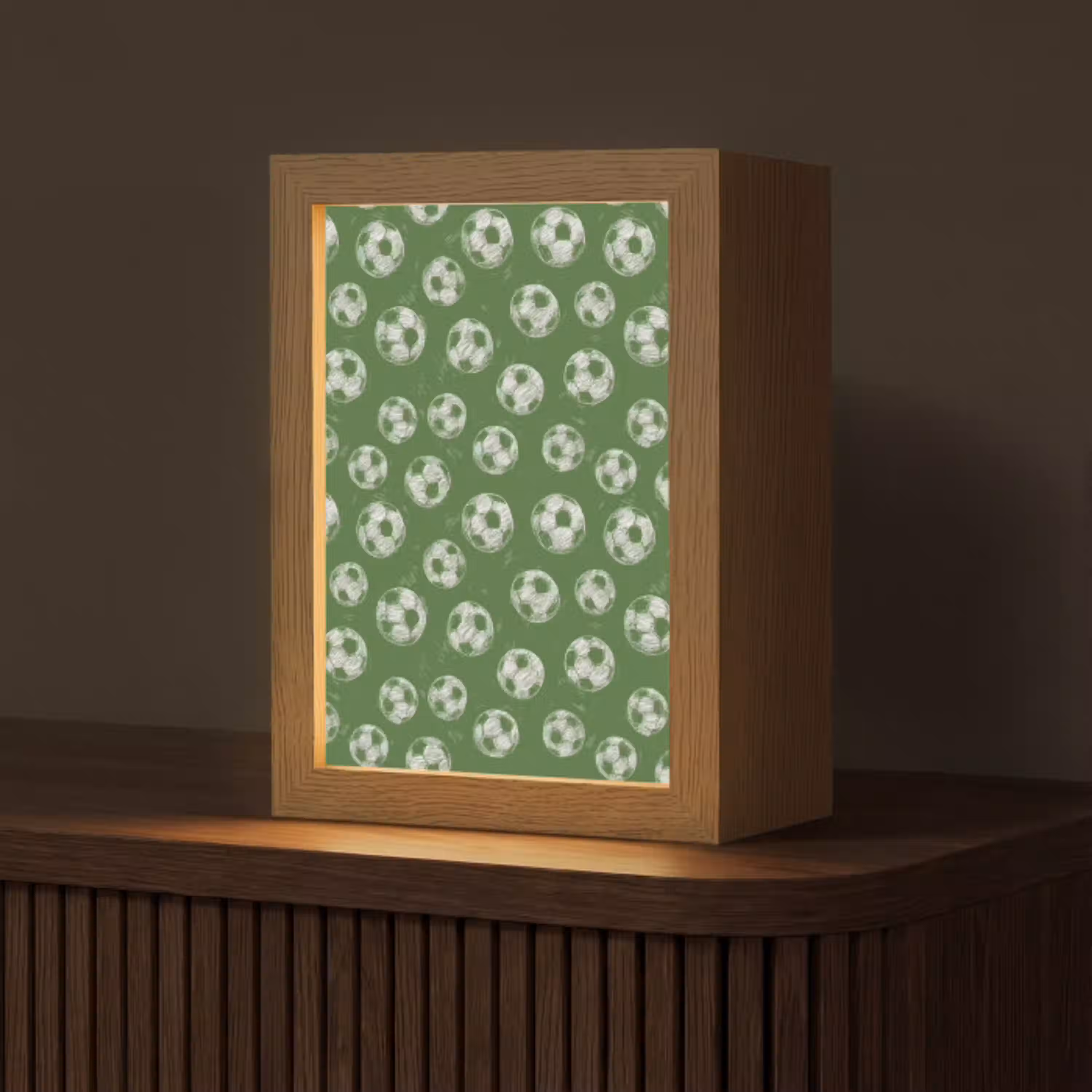 Voetbal - Sport - Groen Light Box met kabel (Tafellamp) klein 925 -z3d_website