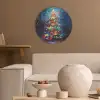 Kerstboom - Kerst - Abstract - Kleurrijk Akoestische PET Vilt - Rond klein -sfeer1