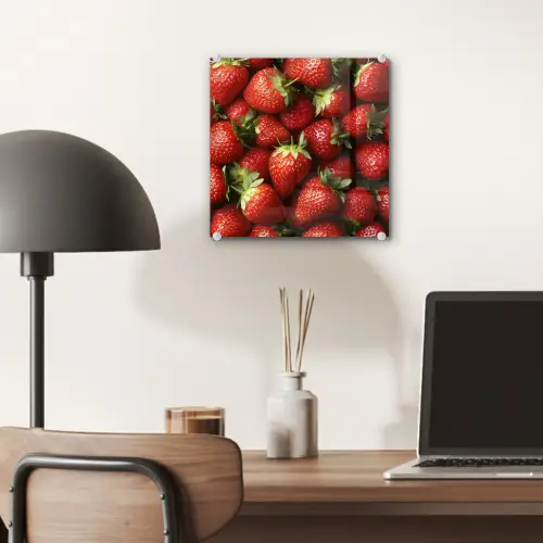 Aardbei - Fruit - Rood plexiglas 5mm klein -sfeer6