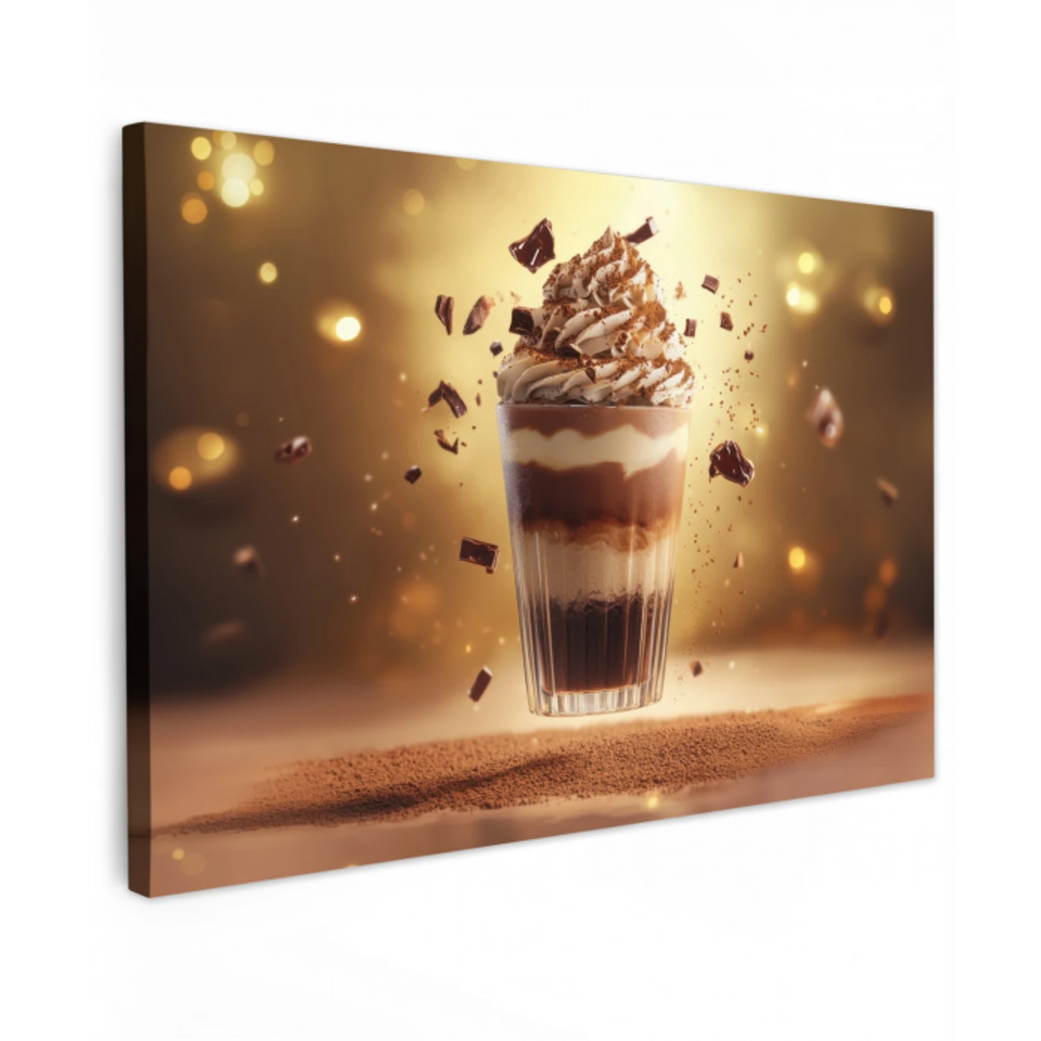 Dessert - Chocolade - Zoet - Eten Tuinposter op houten frame 2 cm dik klein -3d