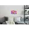 Bloemen - Kleurrijk - Bladeren Muursticker klein -slaapkamer