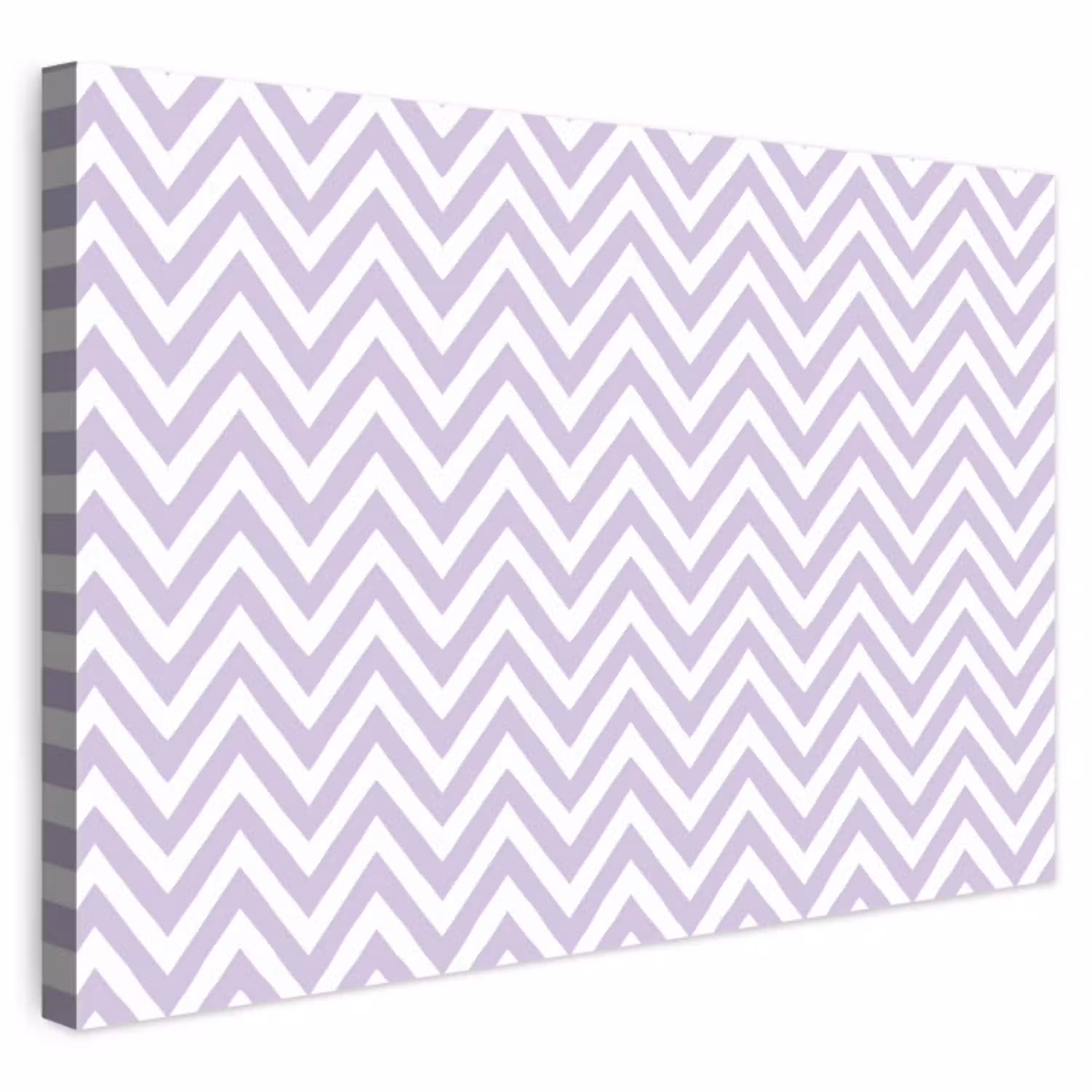Lila - Geometrisch - Chevron - Zigzag - Patroon Tuinposter op houten frame 2 cm dik klein 845 -3d