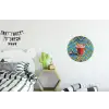Mok - Koffie - Zigzag - Slagroom Wandcirkel aluminium klein -kinderkamer