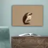 Egel - Snuitje - Bruin - Stekels canvas 2cm klein -sfeer4