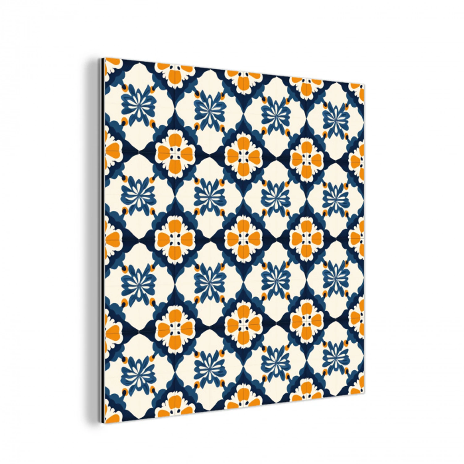 Klassiek - Geometrisch - Blauw aluminium wit klein 46 -3d