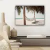 Hangmat - Palmbomen - Strand - Zee canvas 2cm klein -sfeer6