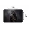 Portret - Paard - Zwart Placemat vinyl groot -specs