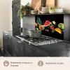 Splash - Fruit - Zwart keuken achterwand 2 middel -usp_ES