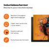 Vrouw - Bloemen - Aesthetic - Oranje Inductie beschermer vinyl 3mm klein -zzzzzzz-td-ups