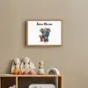 Olifanten - Dieren - Verf - Kleurrijk Light Box met batterij (Wandlamp kind) middel -sfeer2_kind
