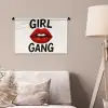 Lip - Girl - Rood - Letters Wandkleed katoen klein -sfeer4