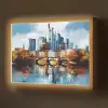 Bomen Frankfurt- Stad - Skyline - Brug Light Box met batterij (Wandlamp) middel -z3d_website