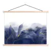 Marmer - Blauw - Marmerlook - Goud - Textuur textielposter latten blank klein -3d