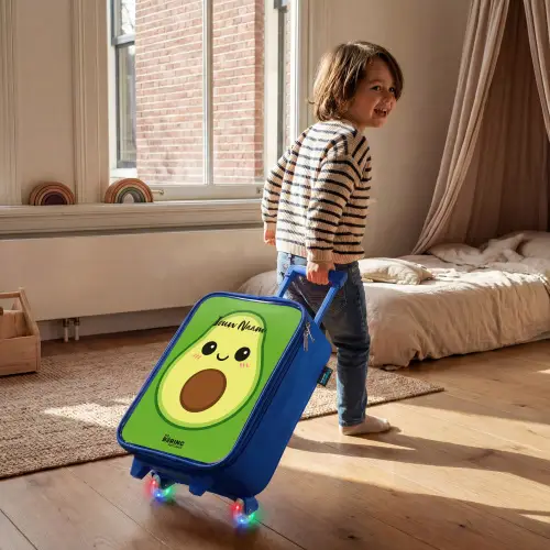 Kawai - Avocado - Groen Kinderkoffer - Blauw klein -sfeer1