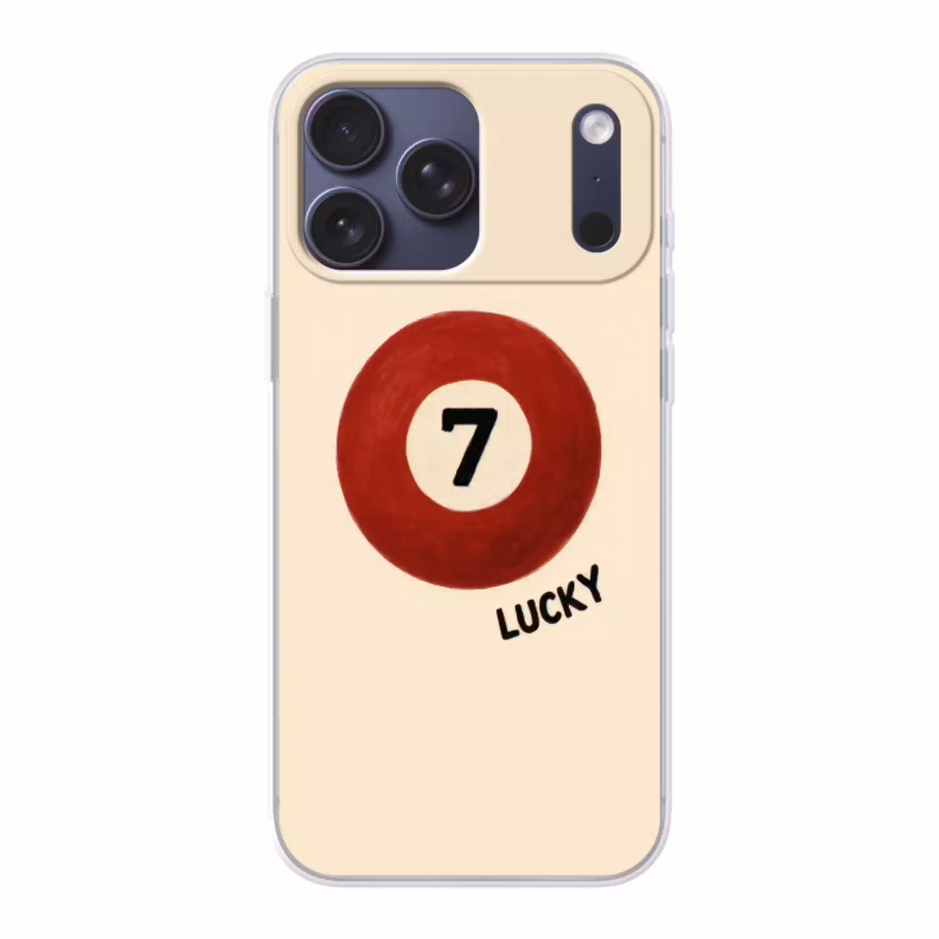 Cirkel - Zeven - Lucky - Rood Telefoonhoesje iPhone 17 Pro Max klein -3d