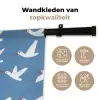 Vogels - Wit - Patroon Wandkleed katoen klein -sfeer2