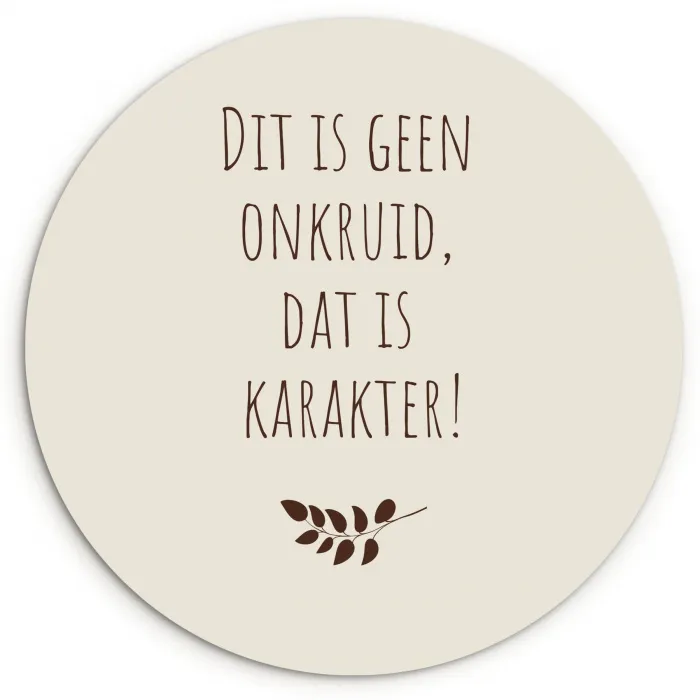 Bruin - Minimalistisch - Quote - Zomer Wandcirkel plexiglas klein -3d