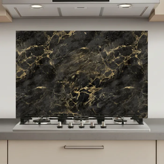 Zwart - Marmer - Goud - Nerf keuken achterwand spatscherm klein 900 -3d_website