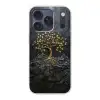 Bladeren - Goud - Boom - Rots Telefoonhoesje iPhone 17 Pro klein -3d