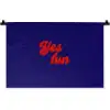 Blauw - Rood - Yes fun - 3D Wandkleed katoen klein -zz3d