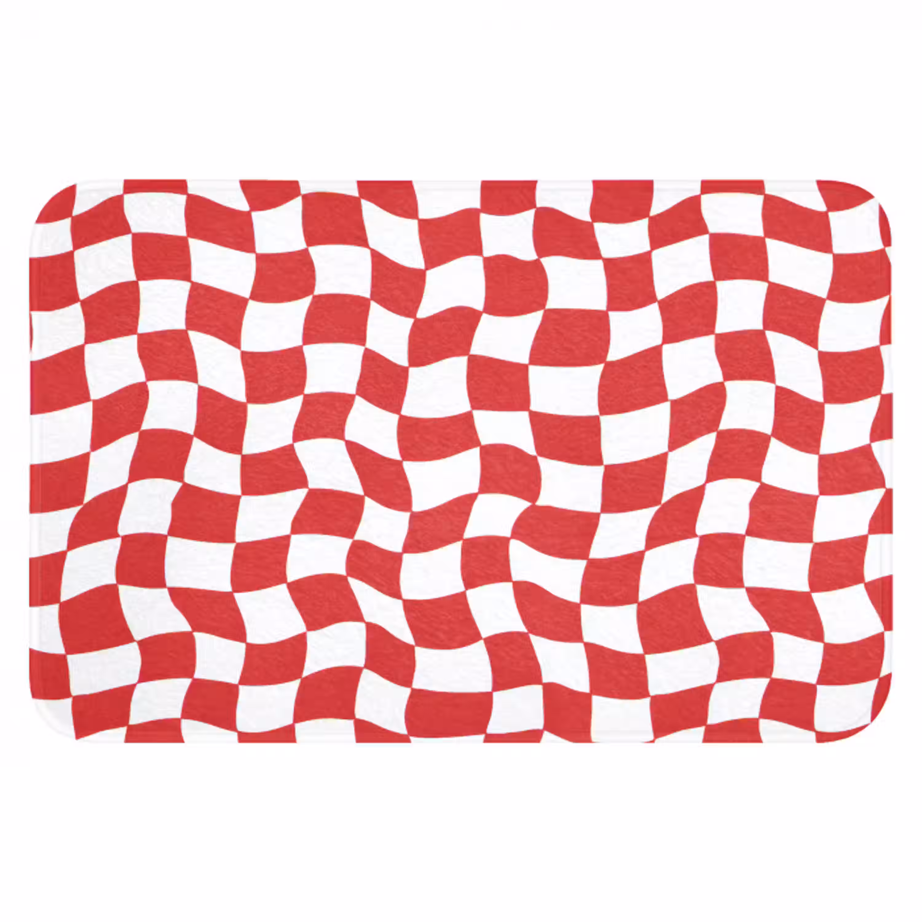 Golvend - Patroon - Rood Badmat klein 997 -3d