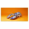 Kreeft - Delftsblauw - Schild - Stoer - Oranje Muismat XXL klein -3d_leeg