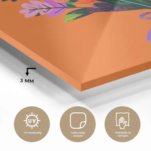 Kaartje - Boeket - Bloemen plexiglas 5mm klein -sfeer2
