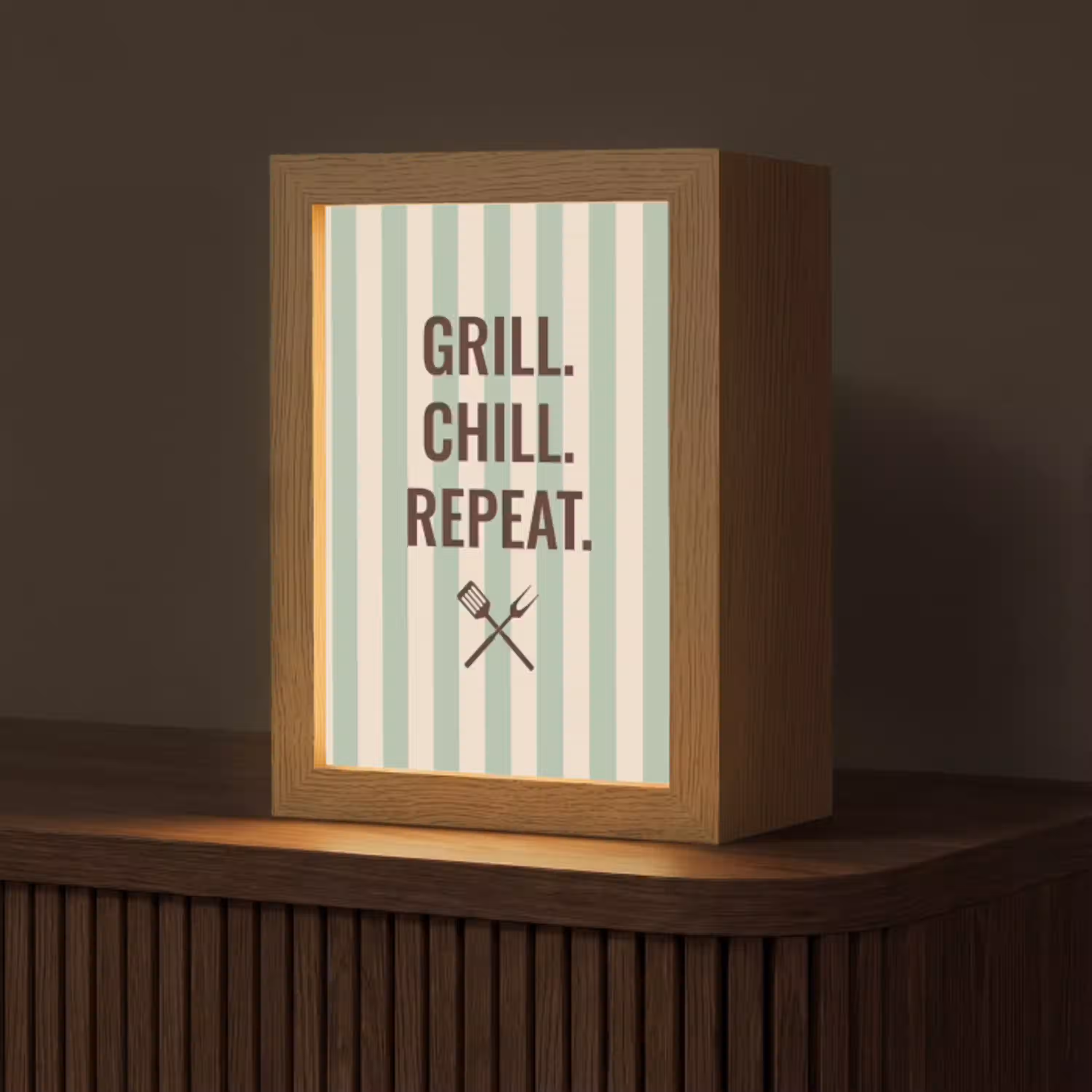 Quote - Strepen - Grill Light Box met kabel (Tafellamp) klein -z3d_website