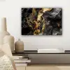 Marmer - Zwart - Goud - Abstract canvas 2cm klein -sfeer6