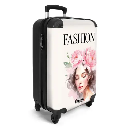 Fashion - Bloemen NBS - Handbagage koffer - Kinderen Unisex middel -productfoto_3d