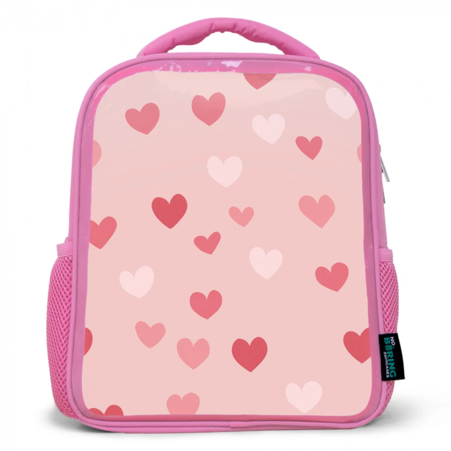 Hartjes - Patroon - Roze - Eenvoudig Kinderrugzak - Roze middel -3d