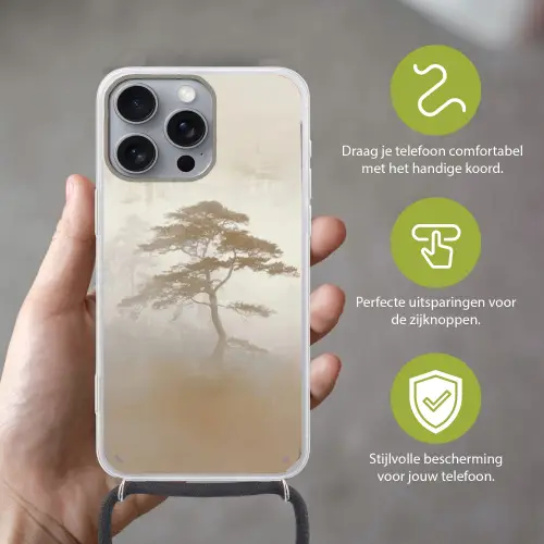 Boom - Oosterse stijl - Landschap Hoesje iPhone 16 Pro Max met koord klein -sfeer2_NL